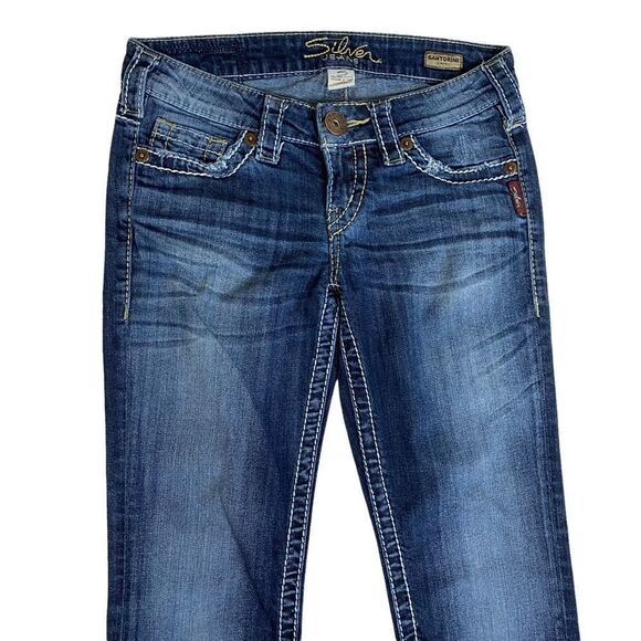 Silver Santorini Jeans Sz 25 - Picture 3 of 14
